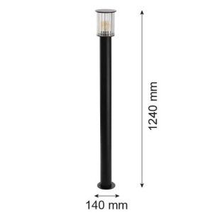 Stalp 124cm protectie IP44 NORFOLK 8750 negru - Img 7