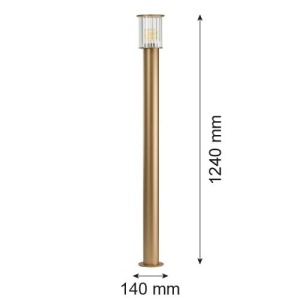 Stalp 124cm protectie IP44 NORFOLK 8754 auriu - Img 5