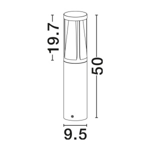 Stalp de exterior LED IP65 VARU H-50cm - Img 4
