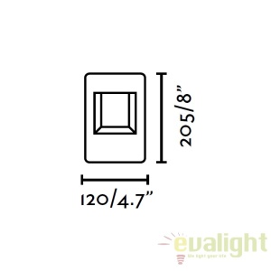 Stalp de exterior modern cu iluminat LED inaltime 20,5cm cu protectie IP54 NAYA LED 71198 42414 universul-luminii.ro