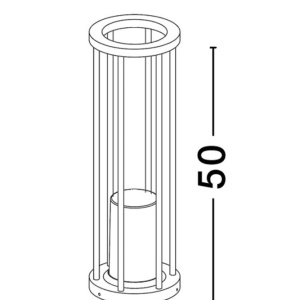 Stalp de exterior pentru terasa sau gradina, ELYSIUM H-50cm 152994 universul-luminii.ro