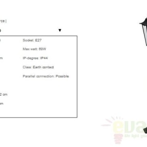 Stalp exterior H-100cm, IP44, Cardiff 74398003NL - Img 2