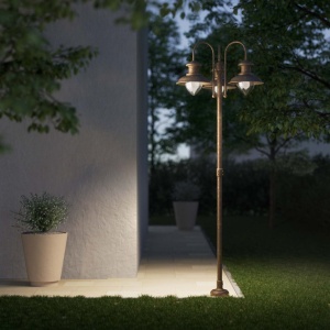Stalp exterior IP44 realizat manual din alama Amalfi - Img 10