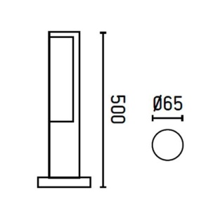 Stalp exterior IP54, LED H-50cm Beret 75522 55374 universul-luminii.ro