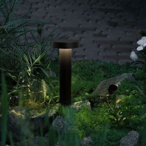 Stalp exterior IP65 LED 2700K GONG negru H-30cm - Img 6