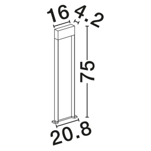 Stalp exterior LED 2700K IP65 NORAY H-75cm - Img 3