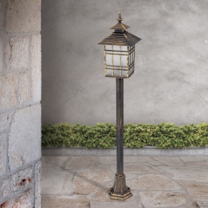 Stalp exterior stil clasic H100cm IP44 Kiko AL 11-1117/1 Patina OR - Img 5