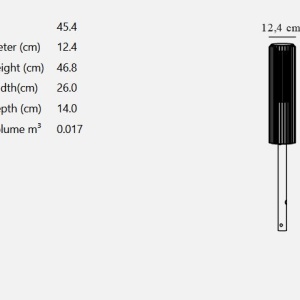 Stalp iluminat exterior design nordic IP44 Aludra H-45CM seaside black 149474 universul-luminii.ro