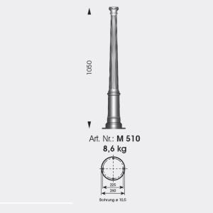 Stalp iluminat exterior din fier forjat, inaltime 151cm, AL 6837 52514 universul-luminii.ro