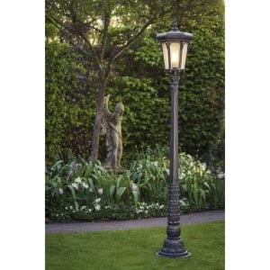 Stalp iluminat exterior din fier forjat, inaltime 263,5cm, AL6920