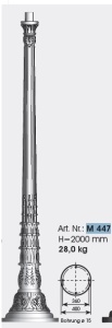 Stalp iluminat exterior din fier forjat, inaltime 362cm, AL 6602 67934 universul-luminii.ro