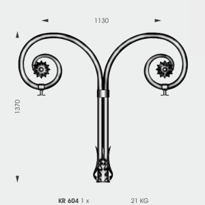 Stalp iluminat exterior din fier forjat, inaltime 490cm, AL 6717 47344 universul-luminii.ro