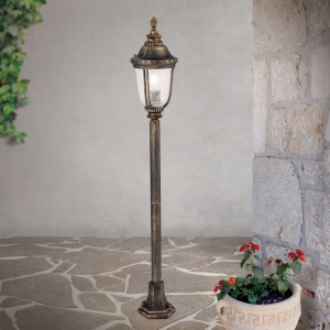 Stalp iluminat exterior IP23 H112cm August AL 11-1122/1 Patina OR 174514 universul-luminii.ro