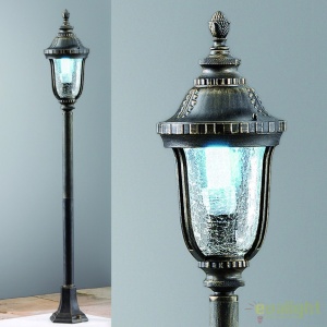 Stalp iluminat exterior IP23 H112cm August AL 11-1122/1 Patina OR 48054 universul-luminii.ro