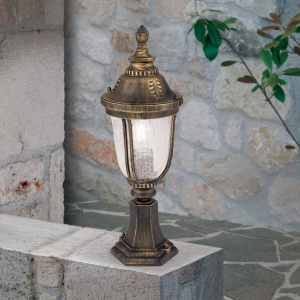 Stalp iluminat exterior IP23 H51cm August AL 11-1121/1 Patina OR 180314 universul-luminii.ro