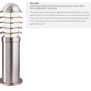 Stalp iluminat exterior IP44 Louvre H-45cm 052-450 SRT 74934 universul-luminii.ro