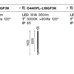 Stalp LED cu tarus iluminat exterior IP65 Pole 160cm 226854 universul-luminii.ro