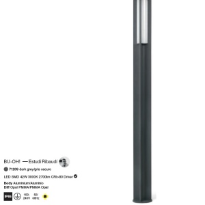 Stalp LED de ilumint exterior design modern BU-OH H-250cm 92344 universul-luminii.ro