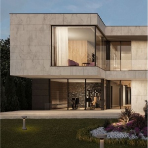 Stalp LED din ciment pentru exterior IP65 Cram Gray H-30cm 250454 universul-luminii.ro