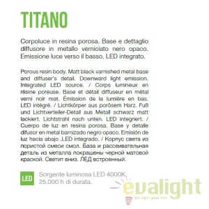 Stalp LED exterior design modern Titano pt h49 4000k 52404 universul-luminii.ro
