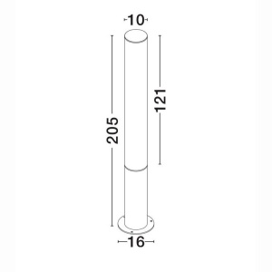 Stalp LED exterior din aluminiu antracit IP65 Iman H-205cm 251374 universul-luminii.ro