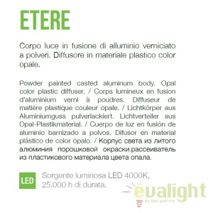 Stalp LED iluminat exterior design modern ETERE PT ANTRACITE 4000K 172439 64754 universul-luminii.ro