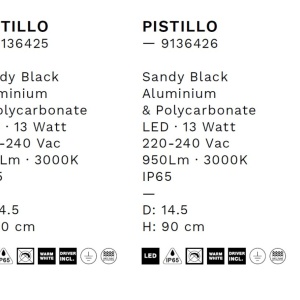 Stalp LED iluminat exterior IP65 PISTILLO H-90cm 251474 universul-luminii.ro