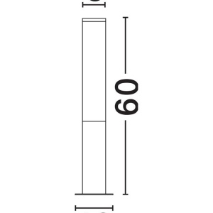 Stalp LED iluminat exterior modern IP54 TUBE H-60cm 238344 universul-luminii.ro