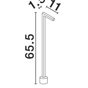 Stalp LED iluminat exterior modern IP65 PIPE H-65,5cm negru 238354 universul-luminii.ro