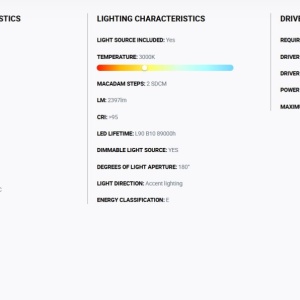Stalp LED iluminat exterior simetric 180º IP65 RUSH 310cm 3000K DALI 218644 universul-luminii.ro