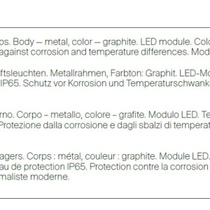 Stalp LED mic pentru iluminat exterior IP65 Hof grafit 212804 universul-luminii.ro