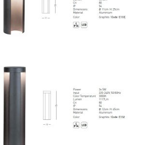 Stalp LED pentru iluminat exterior decorativ IP54 Nyah H-45cm 154214 universul-luminii.ro