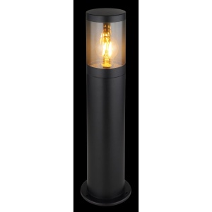 Stalp mic pentru exterior design modern IP44 Xeloo negru, fumuriu 134814 universul-luminii.ro