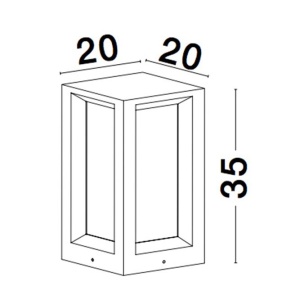 Stalp pentru iluminat exterior IP65 CASTRO gri, H-35cm NVL-9739351 84694 universul-luminii.ro