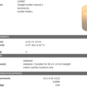 Suport lumanare design modern LUX Intense S 114987 HZ - Img 5