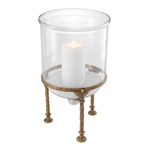 Suport lumanare LUX Grace, alama finisaj vintage 113691 HZ - Img 2