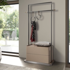 Suport pentru haine bara cu inele si sertare Coat Rack - Img 8
