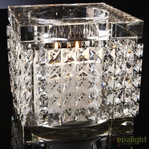 Suport pentru lumanare design LUX, realizat manual din sticla, NEFERTARI SQUARE 20x20cm - Img 4