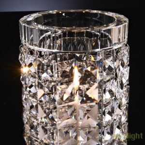 Suport pentru lumanare design LUX, realizat manual din sticla, NEFERTARI ROUND 22cm - Img 3