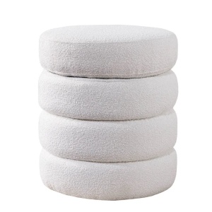 Taburete cu spatiu de depozitare, Tesatura Boucle, VOQUE 50cm