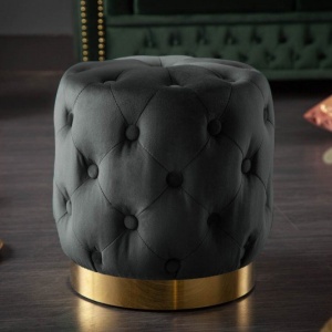 Taburete Modern Barock 35cm, negru/ auriu - Img 6