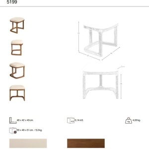 Taburete modern LUX piele sintetica Sand - Img 9