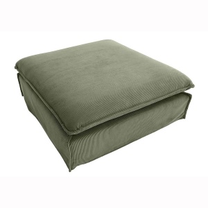 Taburete, suport pentru picioare Heaven 100cm, catifea raiata verde
