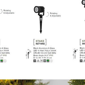 Tarus cu spot LED orientabil pentru iluminat exterior IP65 STAKE I 191024 universul-luminii.ro