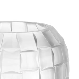 Vas decorativ design LUX realizat manual din sticla Varese S frosted - Img 3