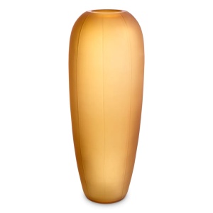 Vas decorativ din sticla design LUX Zenna L, amber - Img 2