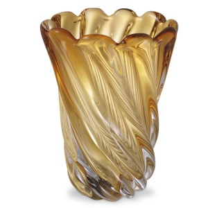 Vaza flori, Vas decorativ Contessa S, galben 115406 HZ - Img 2