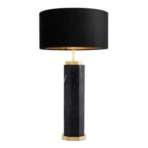 Veioza design elegant LUX Newman, marmura neagra 114001 HZ