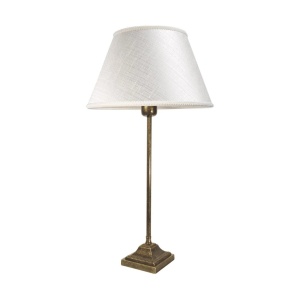 Veioza, Lampa de masa cu abajur elegant Ivory Striped Large
