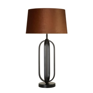 Veioza/Lampa de masa decorativa Chic negru/orange - Img 3